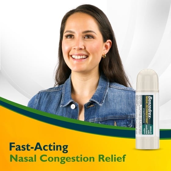 2 pack Benzedrex Nasal Decongestant Inhaler With Medicated Vapors