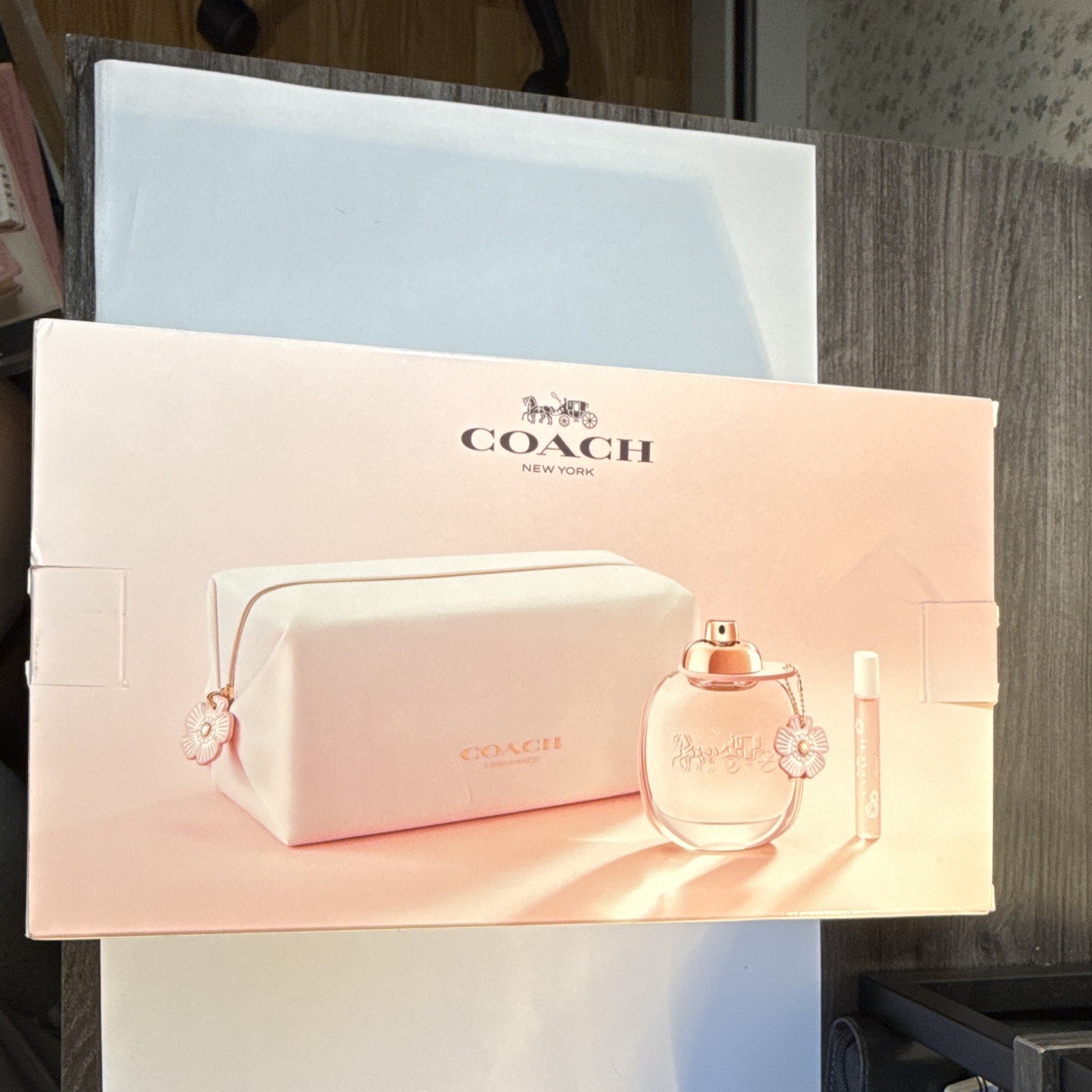 Coach Floral Eau de Parfum 3 fl oz Spray Gift Set w/ Zip Pouch & Rollerball