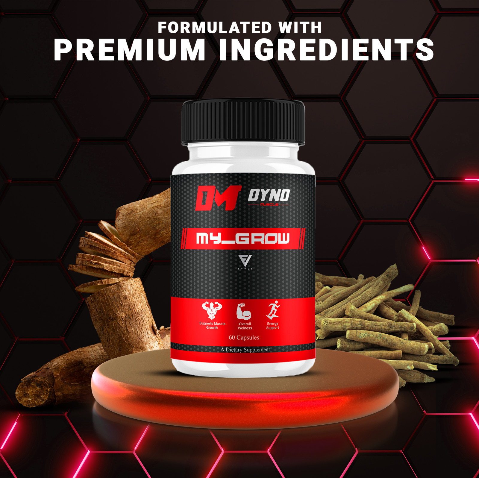 (2 Pack) Dyno My-Grow Muscle Support Dyno My-Grow Supplement (120 Capsules)