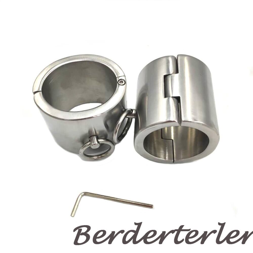 6CM Stainless Steel Handcuffs Bondage High Quality Wrist Cuffs Shackle Device