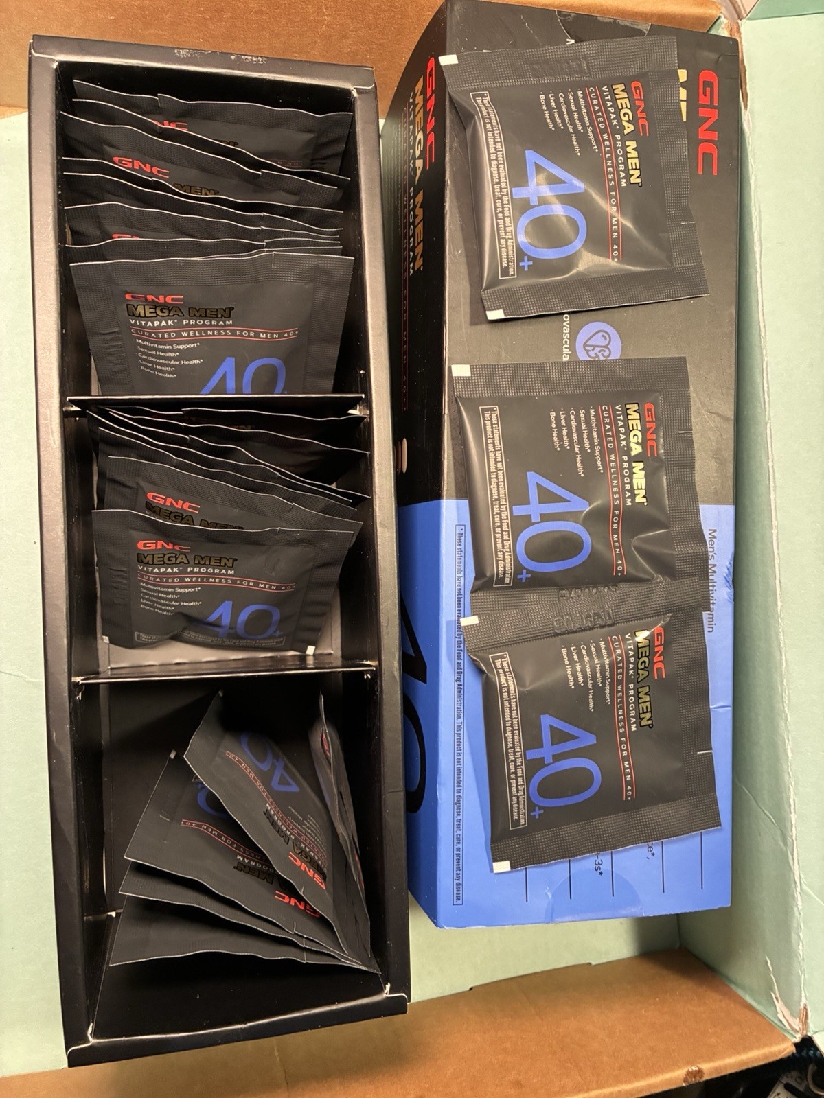 GNC Mega Men Vitapak Program 40+ 25Day Supply Multivitamin 150 Tablets/Softgels