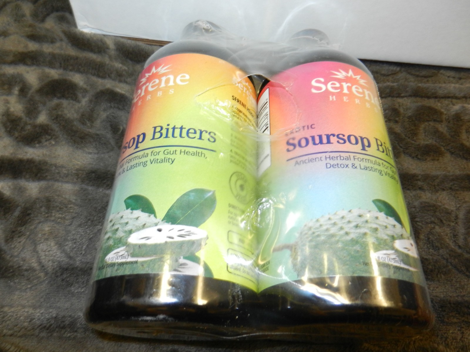 2 ea. Serene Herbs Exotic Soursop Bitters Liquid Gut Health Detox Gut Health