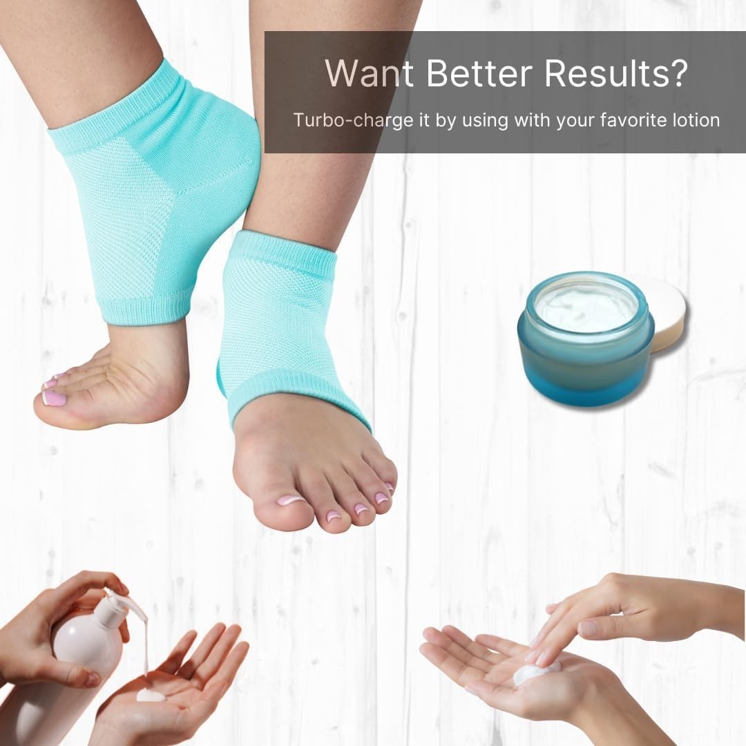 Vented Moisturizing Gel Heel Sleeves – Ultimate Foot Care for Cracked Heels