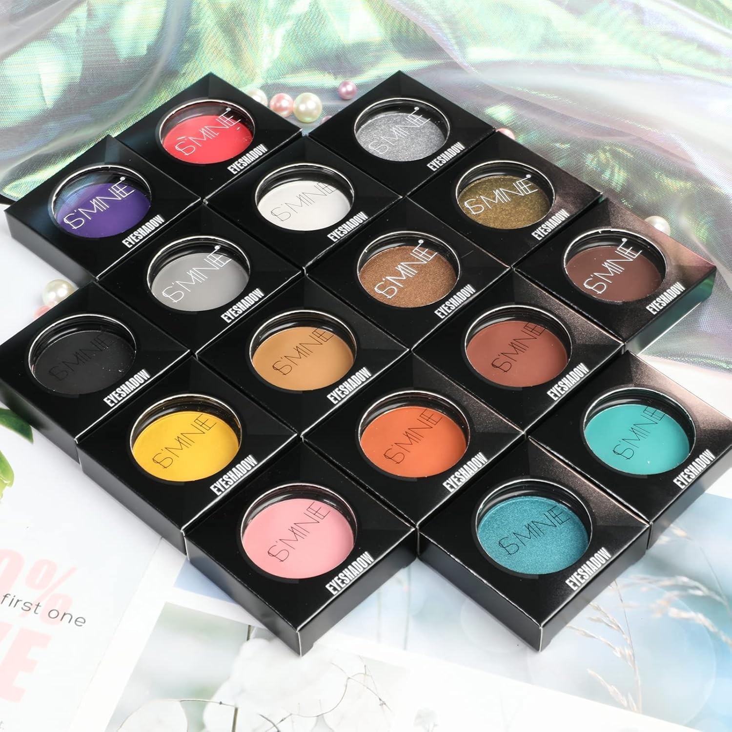 ISMINE High Pigment Matte Black Eyeshadow – Travel Size, Smooth Application