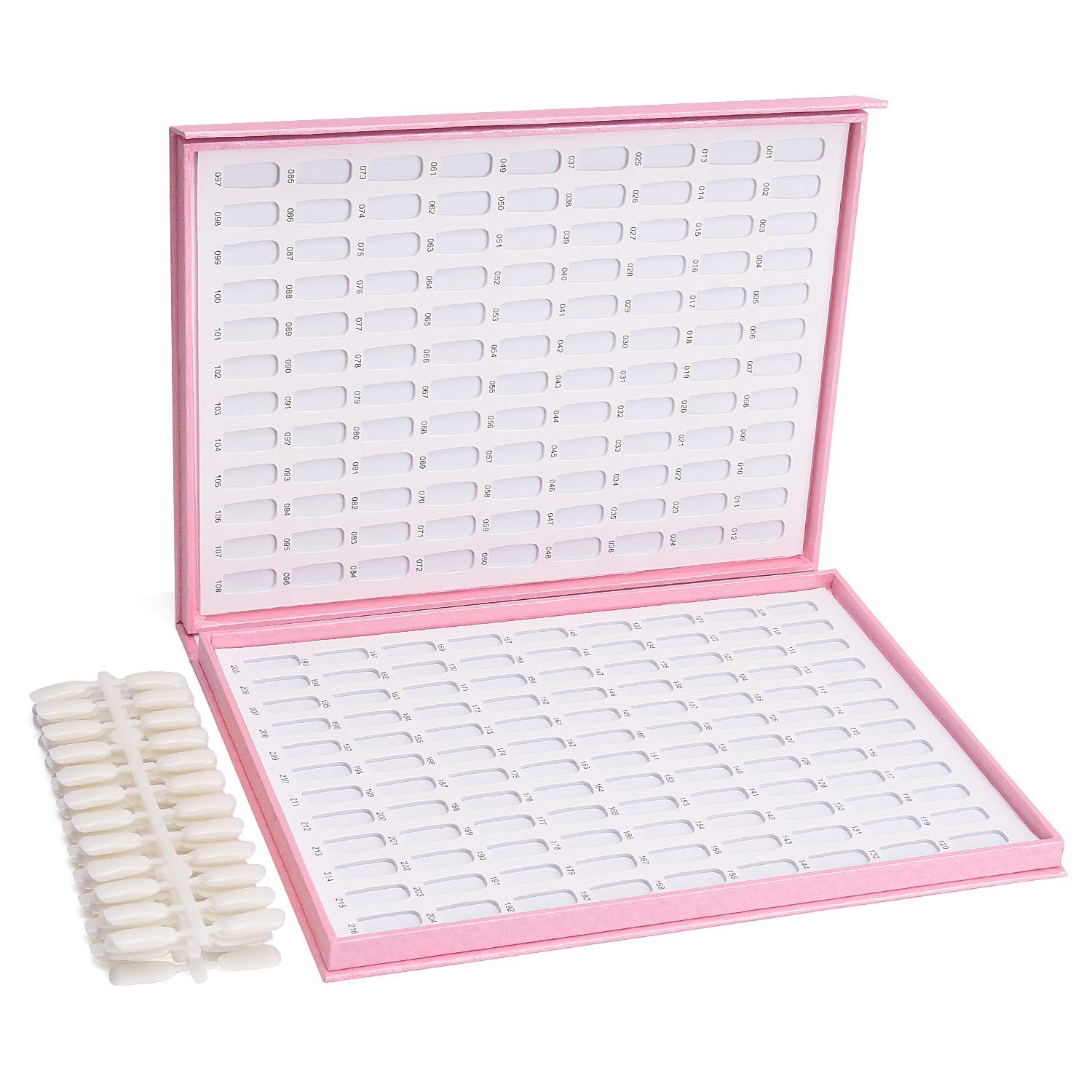 Noverlife 216 Nail Colors 456 Piece Set, 216 Display Chart – Pink