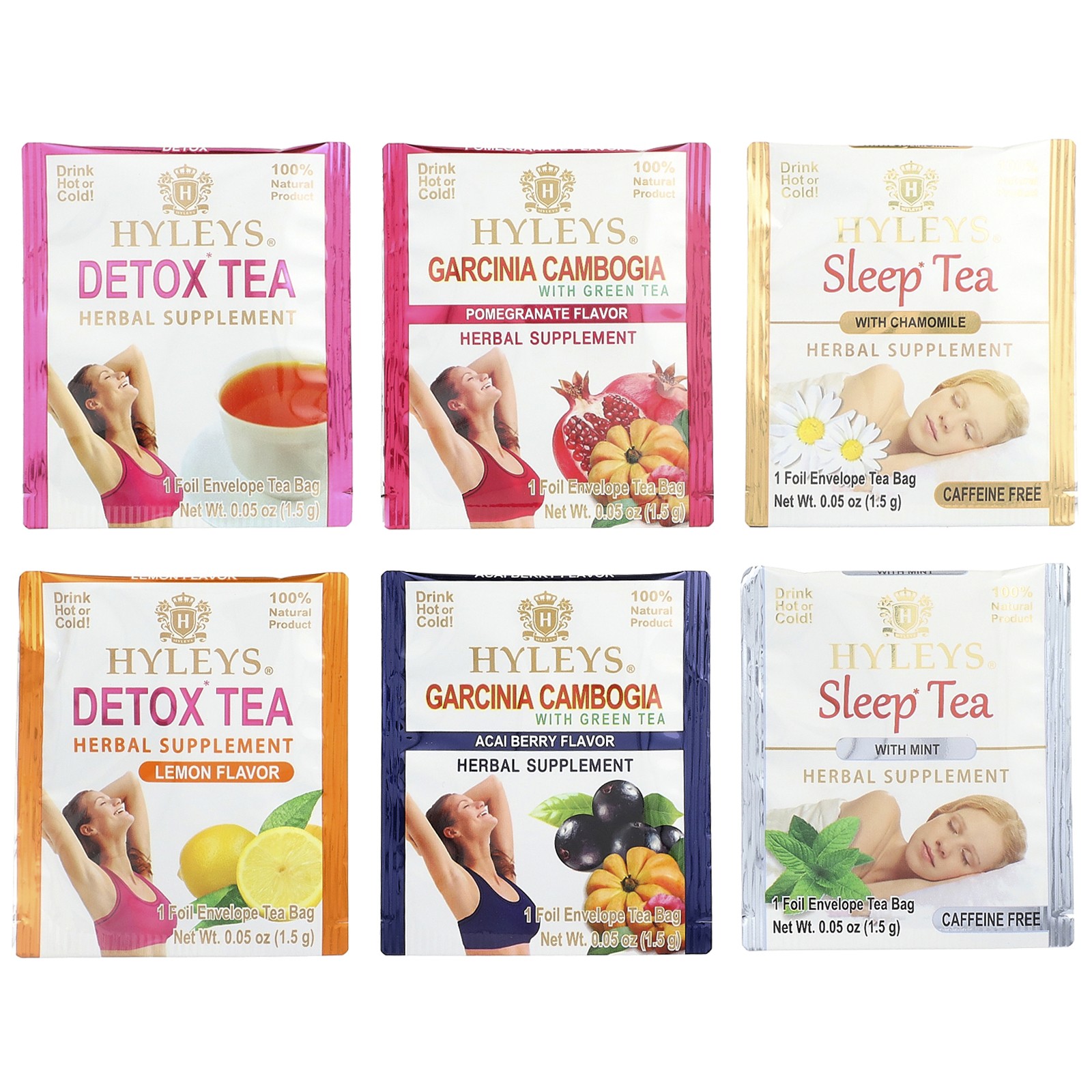 Detox Kit, 14 Day Cleanse, Assorted Flavors, 42 Foil Envelope Tea Bags, 2.22 oz