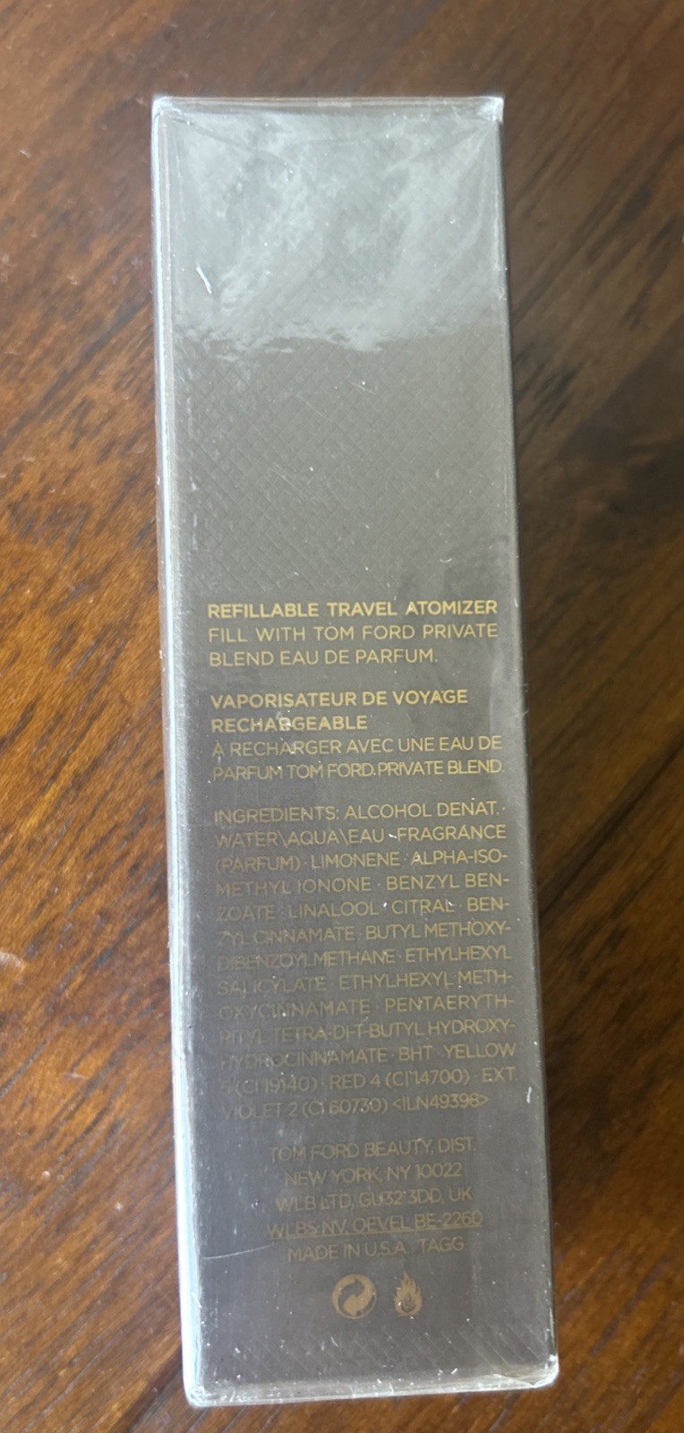 Tom Ford Ebene Fume Eau De Parfume .34 Fl oz 10 ml W/Box