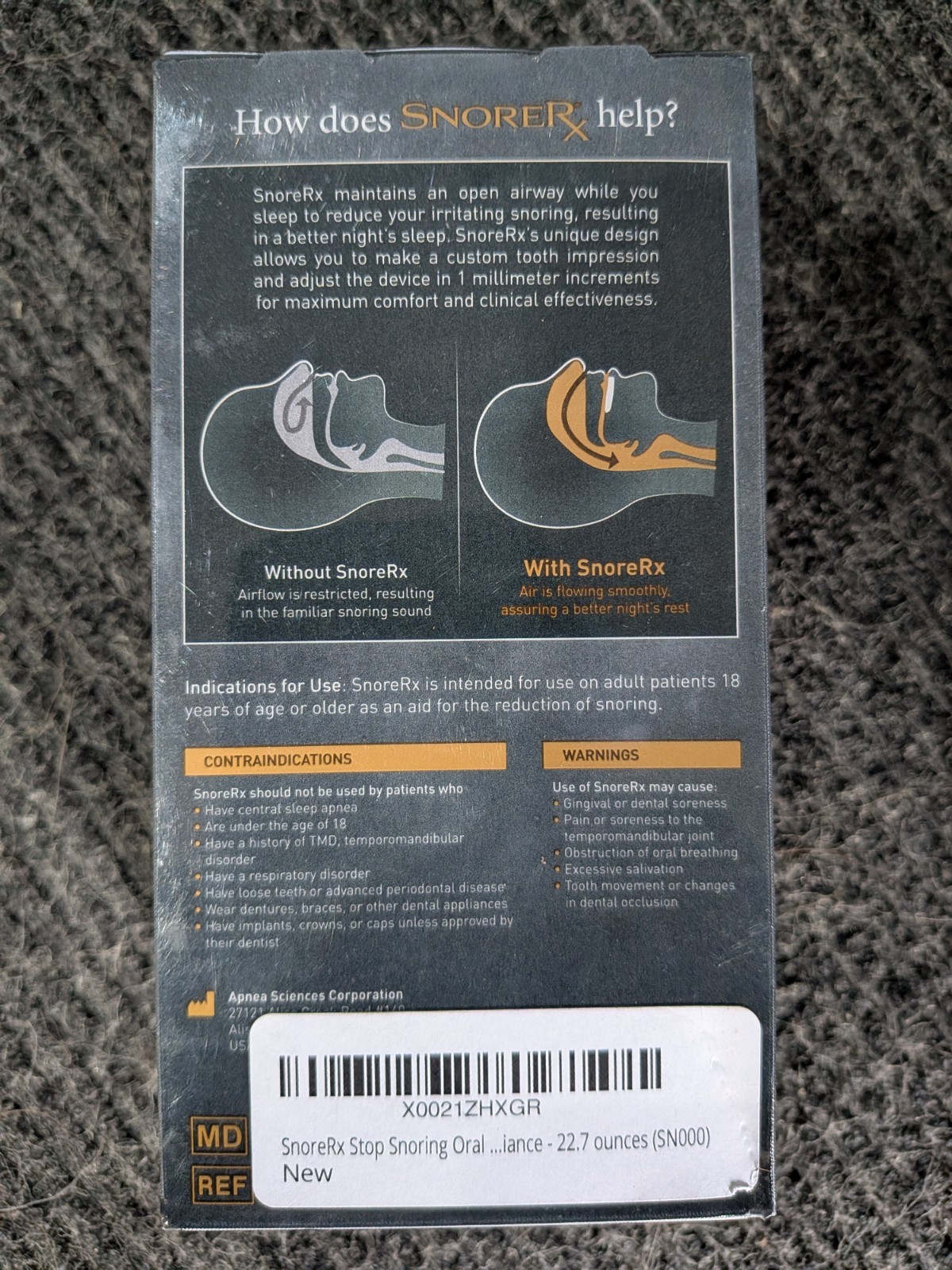 SnoreRX Snore RX Mouth Guard Storing Case Fitting Handle