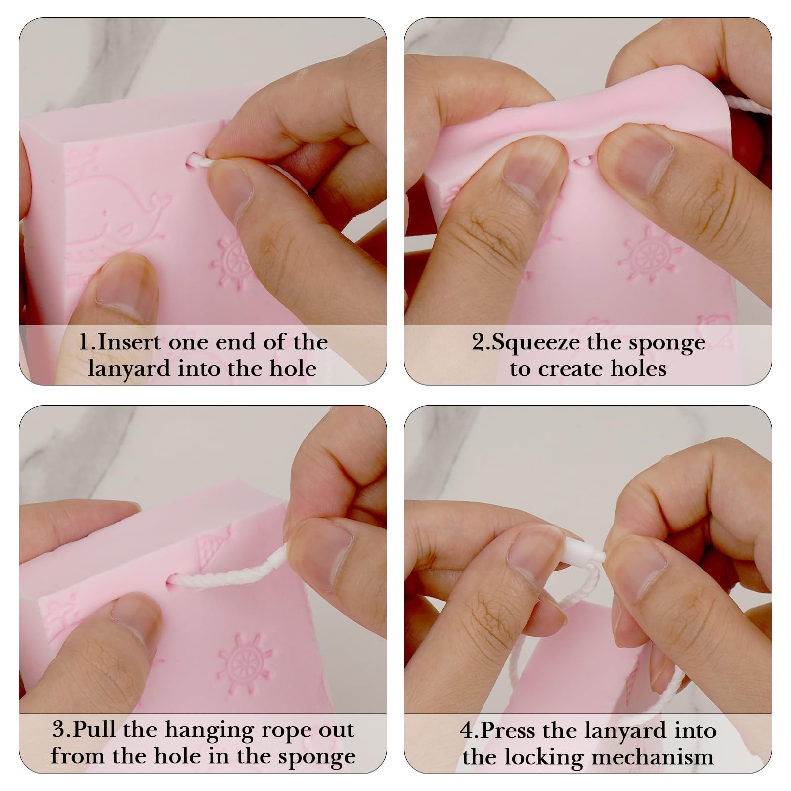 3PCS Exfoliating Bath Sponge, Asian 1 Count (Pack of 1), Yellow,blue,pink