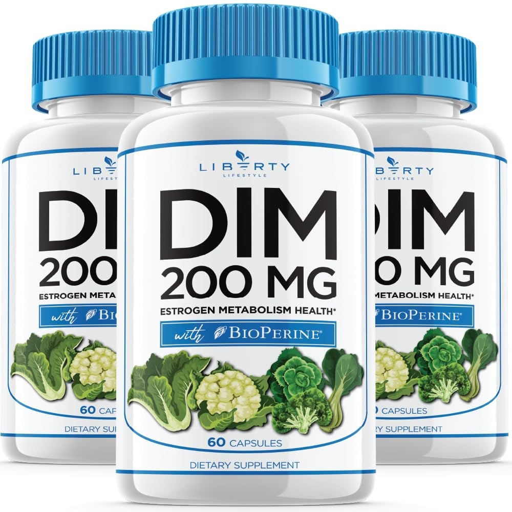 Liberty Lifestyle DIM Supplement 200mg – 60 Count (Pack of 3), Dim