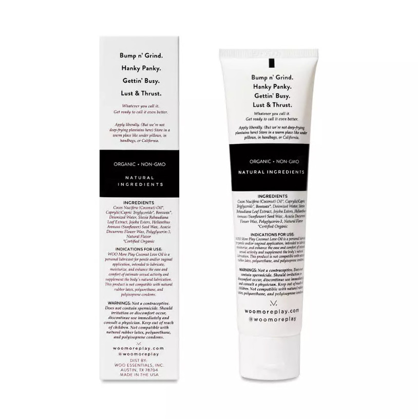 Woo More Play Coconut Love Oil Lubricant 3.3 fl oz