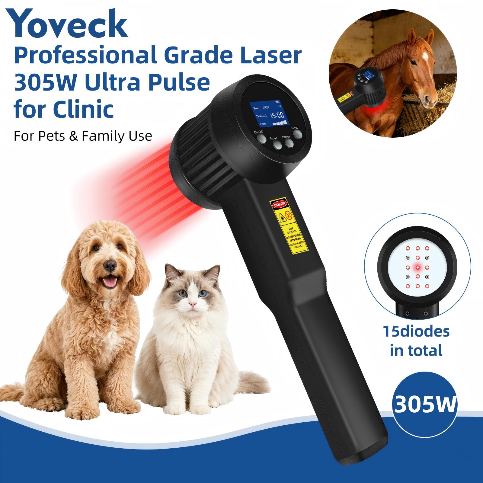 305W Super Pulsed LLLT Red Light Laser Therapy 905nm 808nm 660nm for Pain Relief