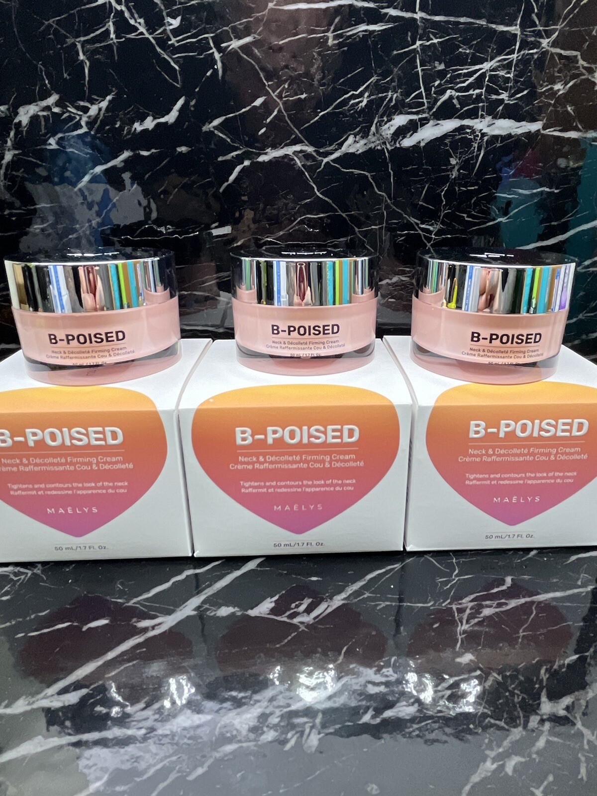 3x Maelys B-POISED Neck & Decollete Firming cream 1.7oz NEW In Box !!