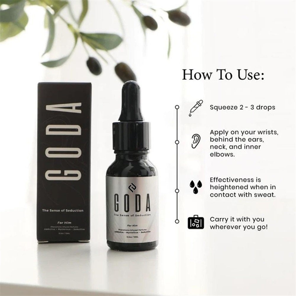 2x GODA For Him Pheromones Cologne for Men Infused with Real Pheromones 0.5oz