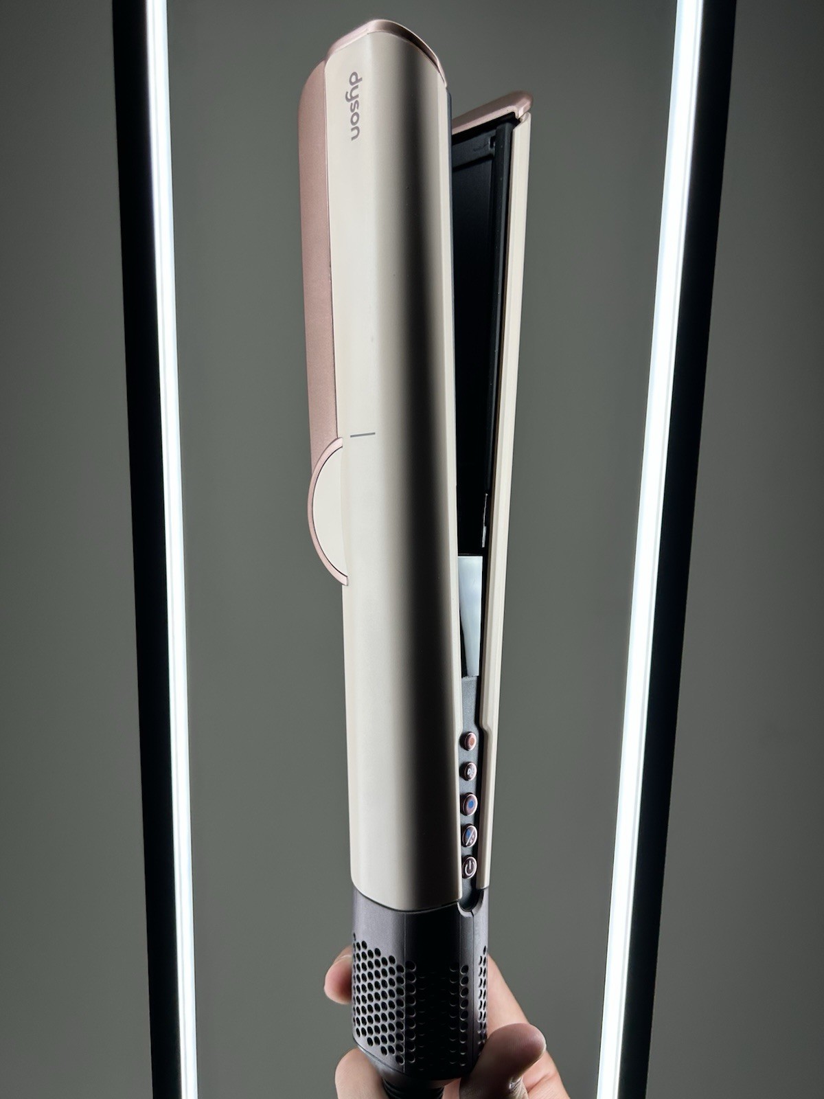 USED Dyson Airstrait Straightener Ceramic Pink/Rose Gold Air Straight