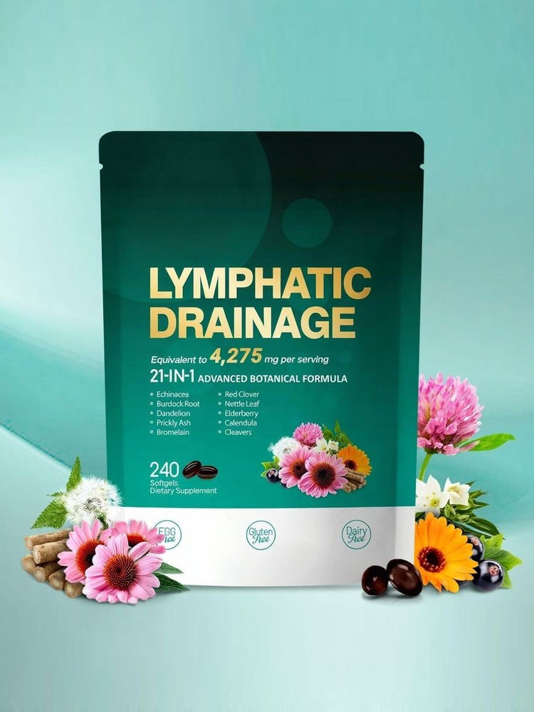 240 Softgels, 4275mg Lymphatic Drainage Supplements, Lymph System Support New