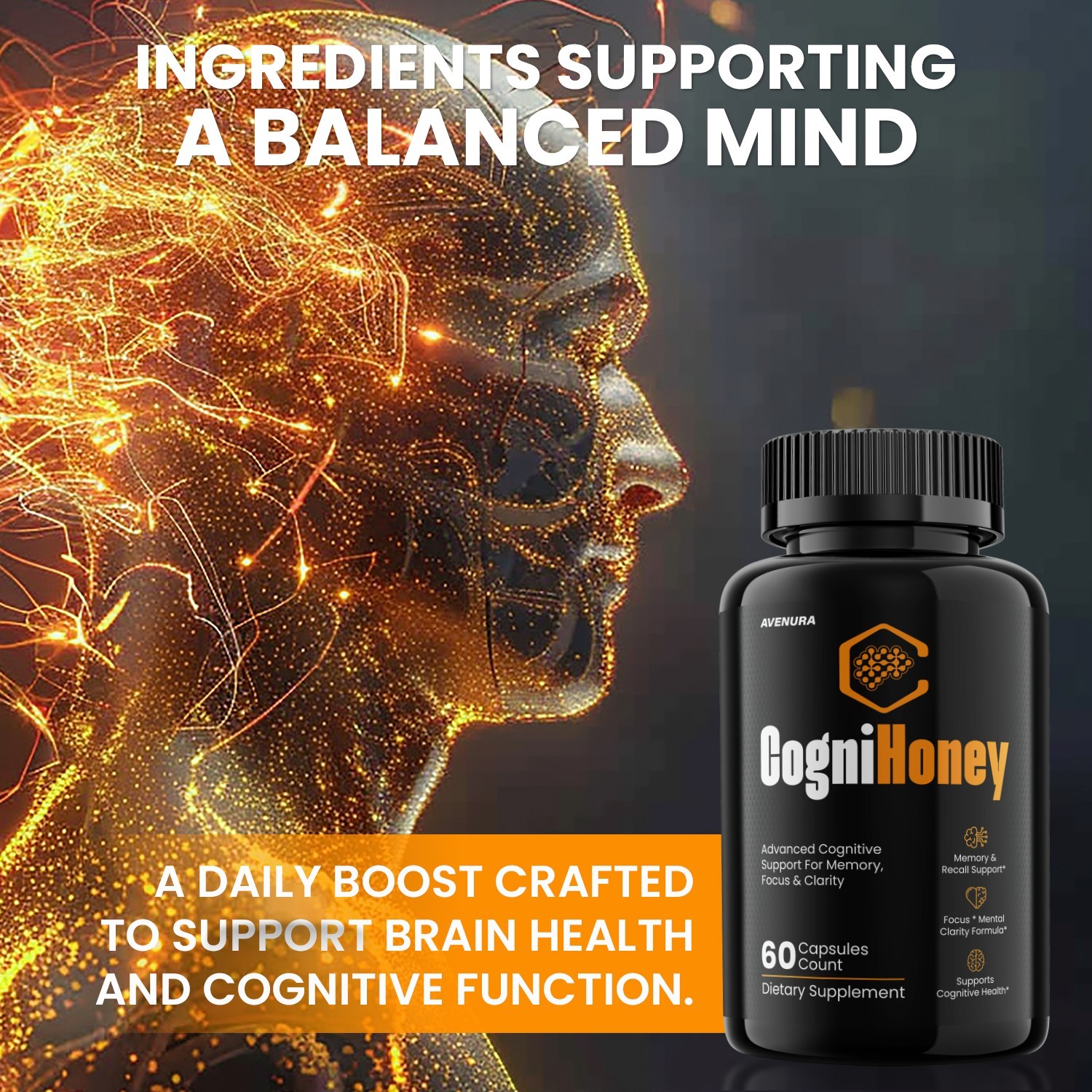 (3 Pack) CogniHoney Capsules – Cogni Honey Advanced Formula Brain Health Support