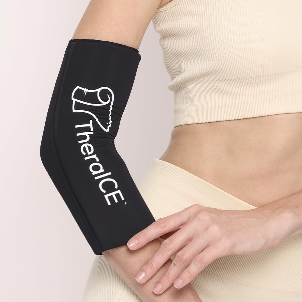 Elbow Ice Pack Compression Sleeve – Reusable Gel Cold Pack for Pain Relief, Tend