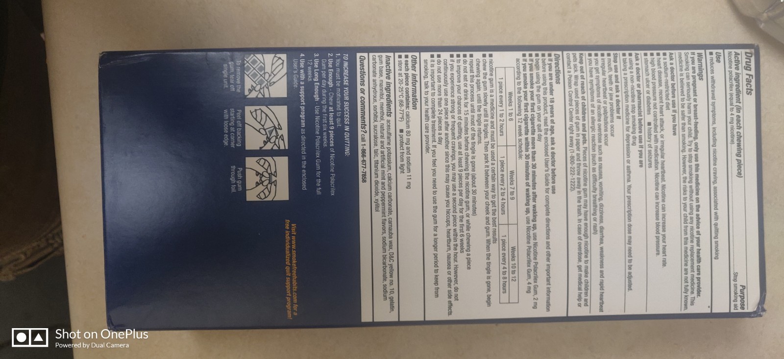 Member’s Mark Nicotine Gum 4mg 299 ct Coated Ice Mint Stop Smoking Exp Sept 2027