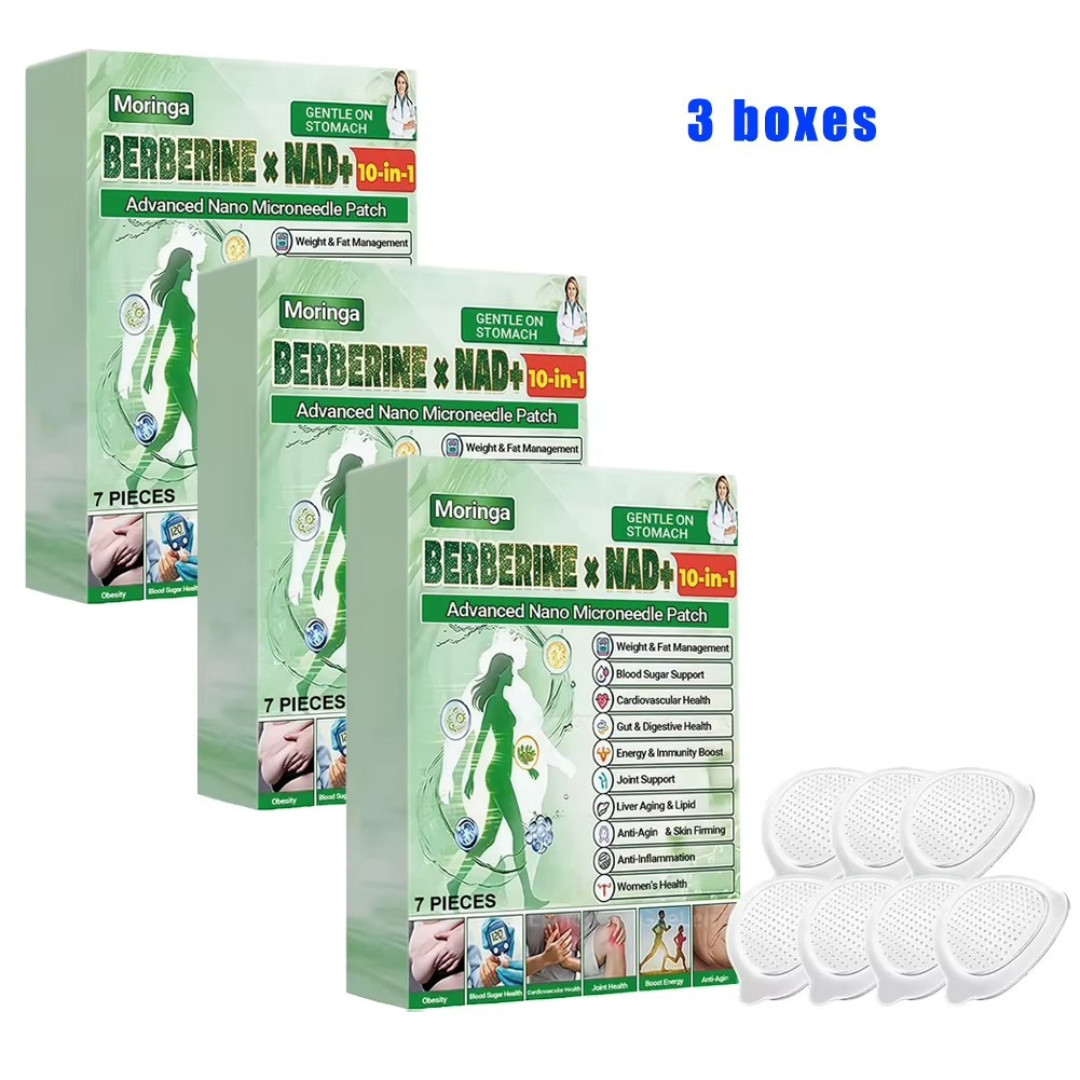 Moringa Berberine 10-in-1 Advanced Nano Microneedle Patch (7pcs/box)