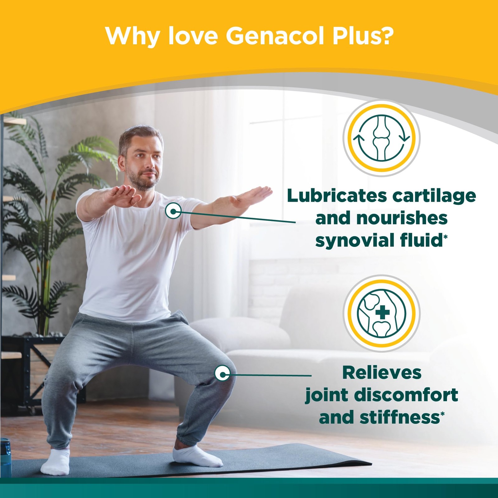 Genacol Plus – Glucosamine and Collagen Supplement, 90 Count (Pack of 1)