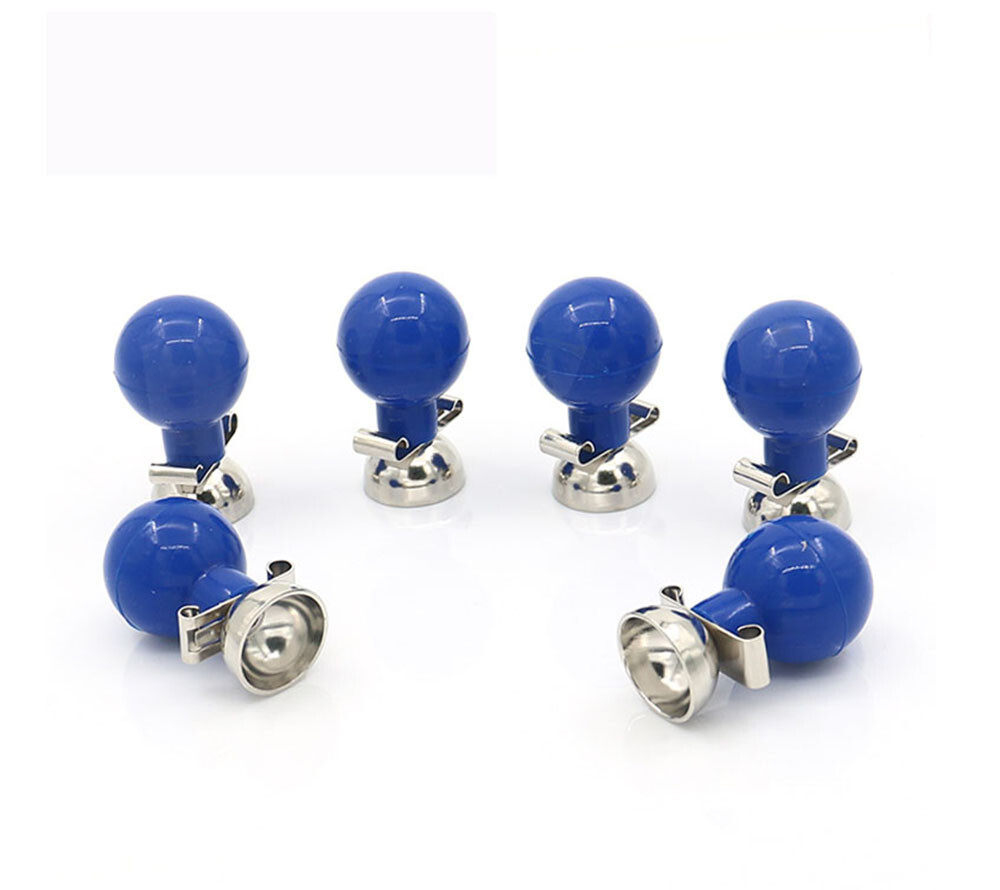 6pcs Chest Suction Cup Bulb ECG EKG Ball Electrode Snap Clip fit 3.0 or 4.0
