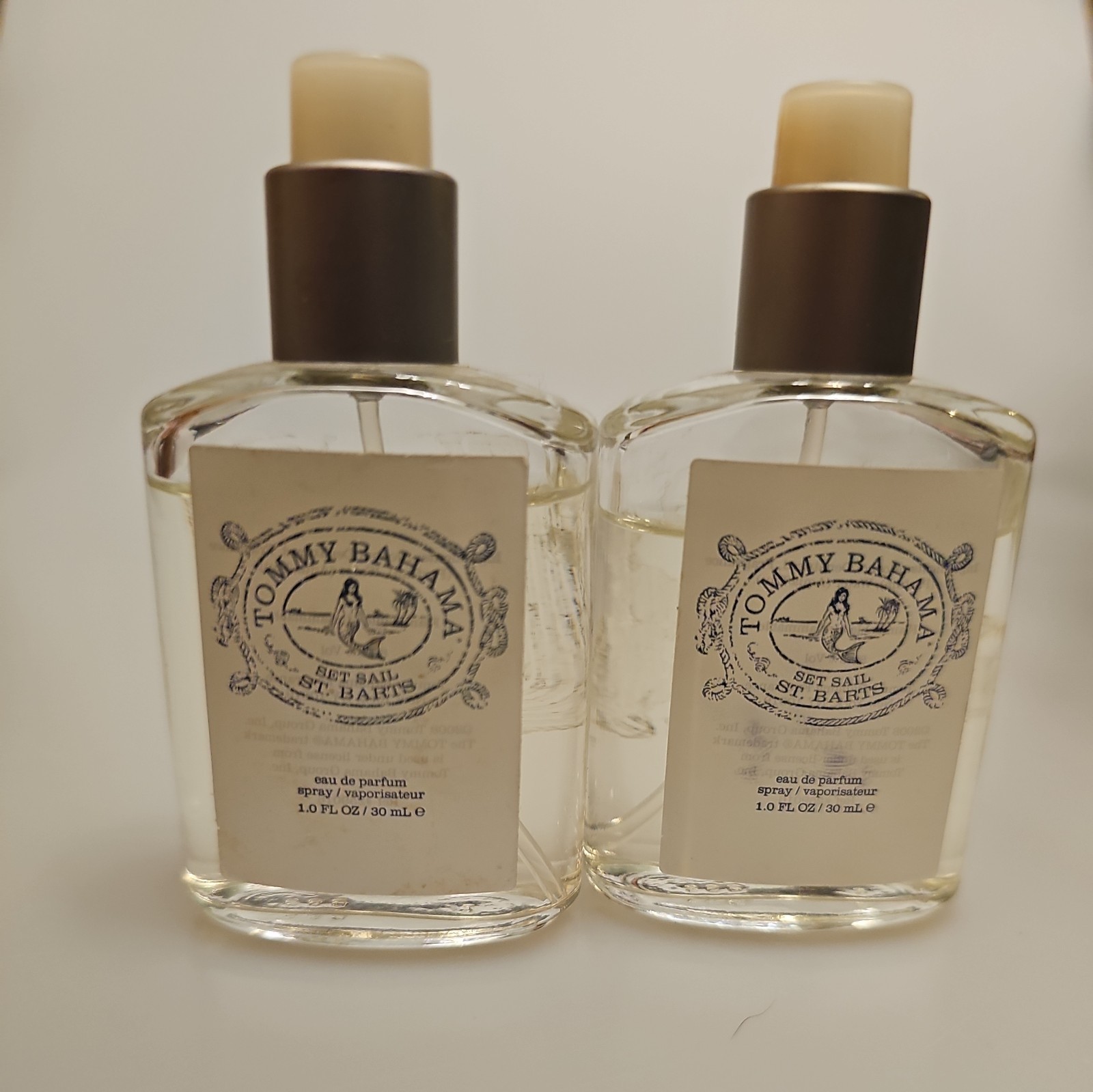 (2)Tommy Bahama SET SAIL ST.BARTS Women EDP 1.0 oz 30 ml Spray NO Lid