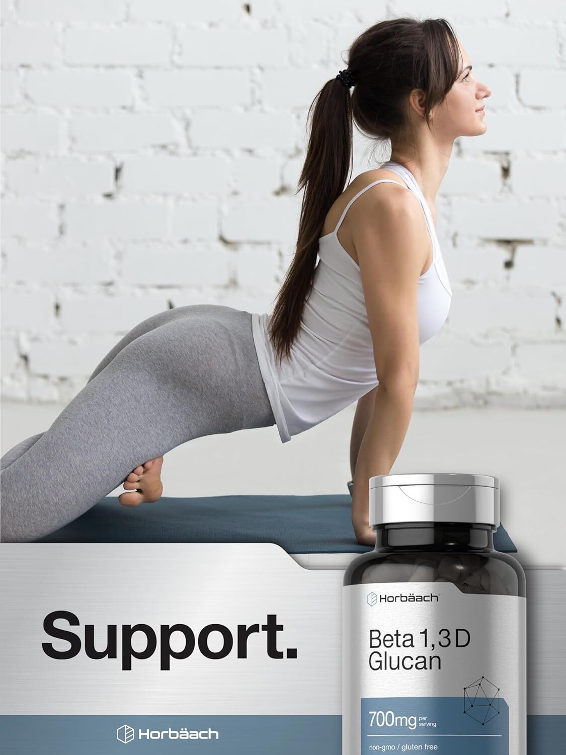 Beta Glucan 1 3D 1000 mg | 90 Capsules | Beta 1,3, 1,6 D | by Horbaach