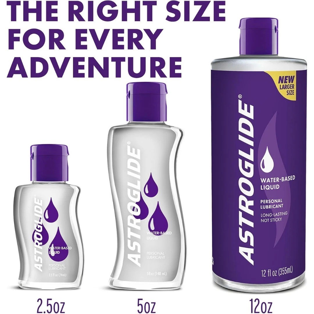 Astroglide Water Based Lube (12 Fl Oz), Liquid Personal Lubricant, Long-Lasting