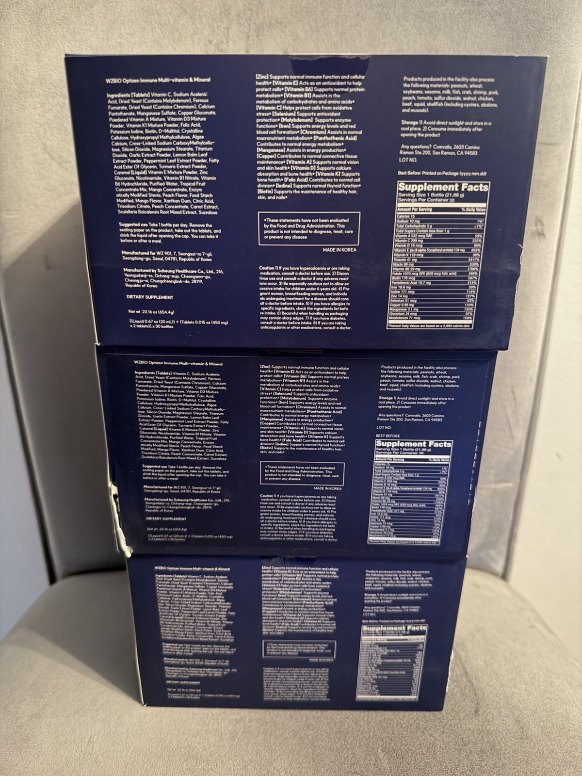 Lot of 3 Optizen Immune – Multivitamins & Minerals – 30 Days