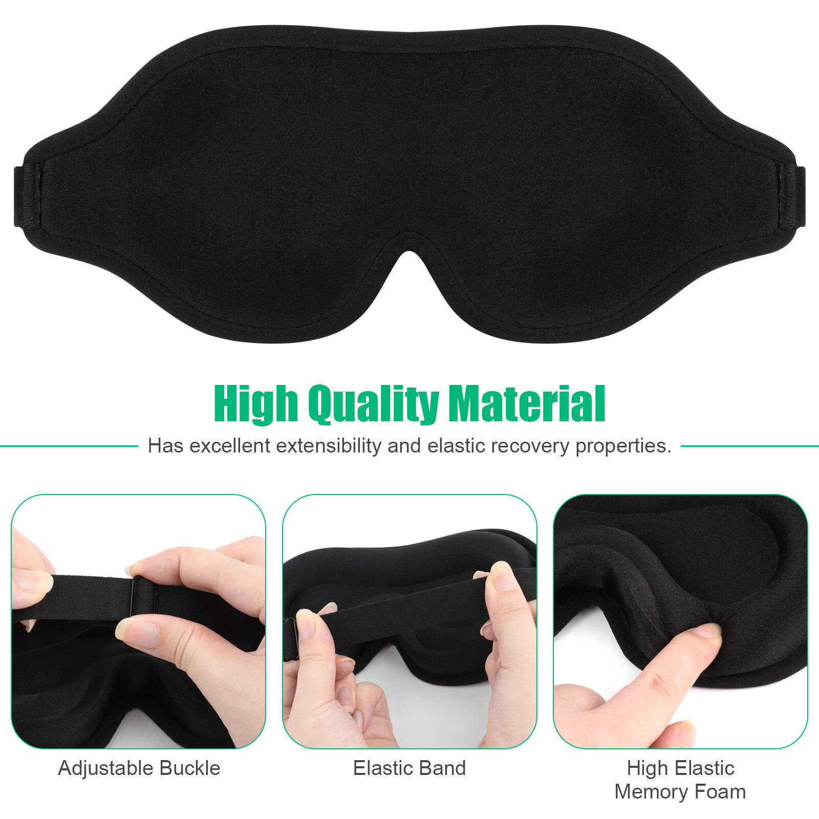 3D Travel Silk Eye Mask Sleeping Soft Padded Shade Cover Rest Relax Blindfold US