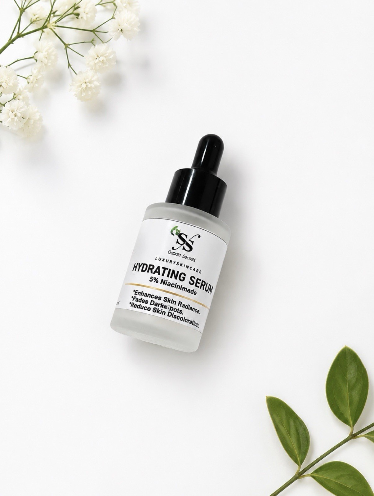 Sarah Secret Hydrating Face Serum Day Treatment Moisturizer 5% Niacinamide