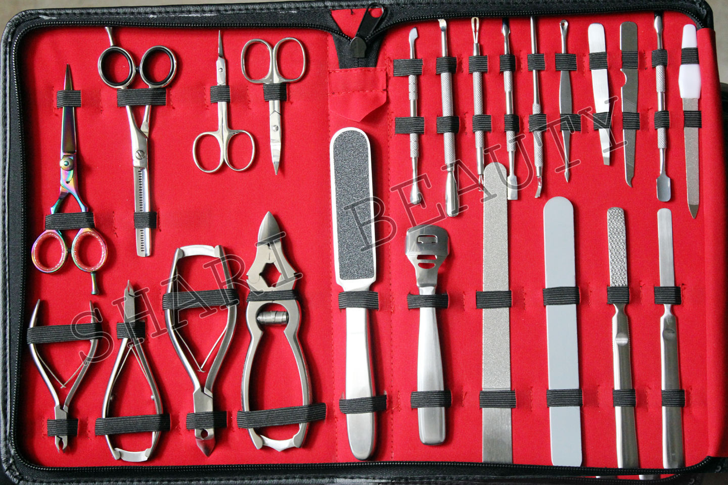 High Quality Full range German Stainless steel 24Pc Manicure & Pedicure Tool kit