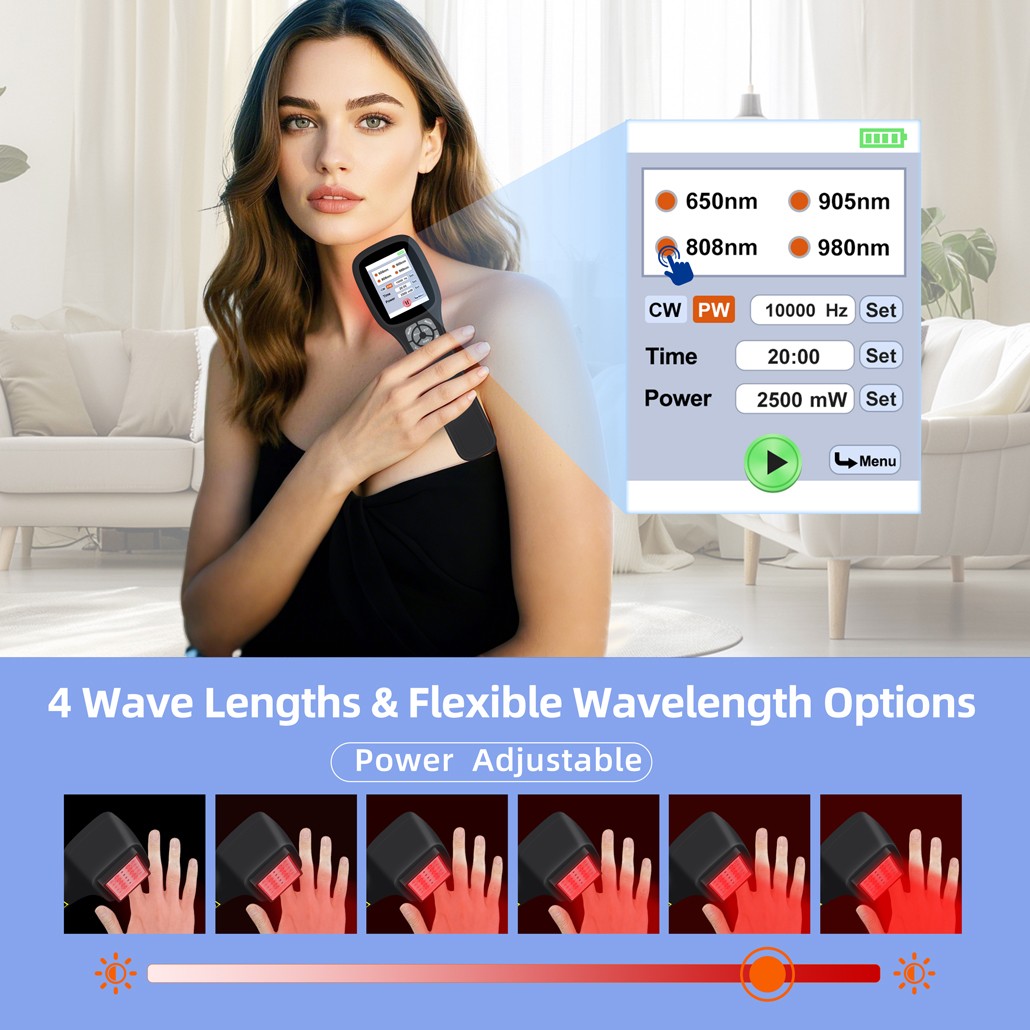 LLLT Laser Therapy for Human Pets Red Light Physiotherapy for Joints Pain 2500mW