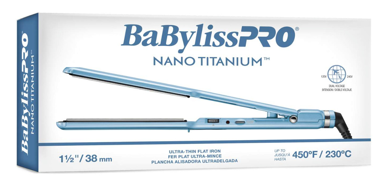 BaBylissPRO Nano Titanium 1½ ” Ultra-Thin Flat Iron | BNT4073TUC