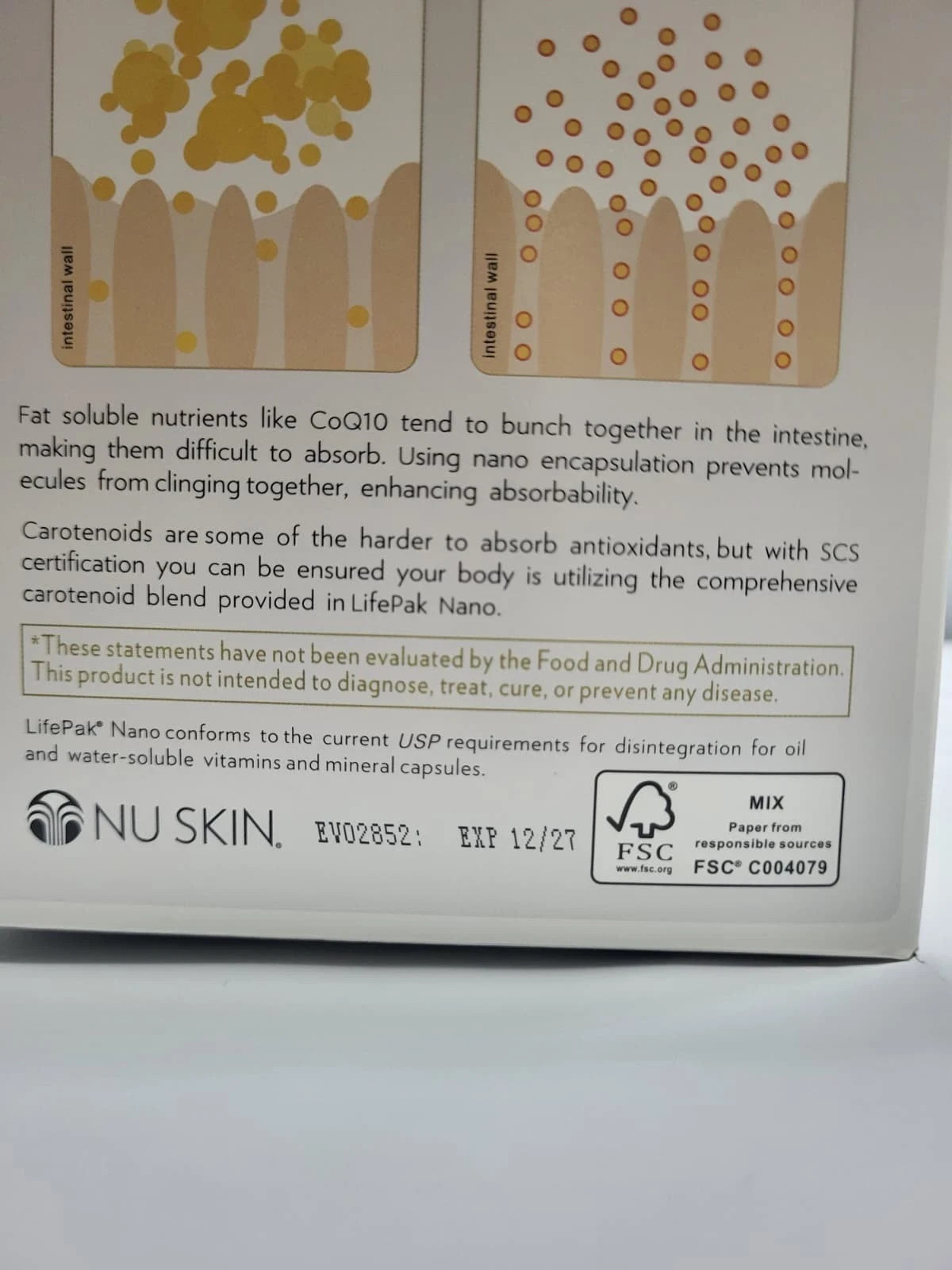 2 pack Nu Skin Pharmanex Lifepak Nano, 60 packets, Exp 12/2027