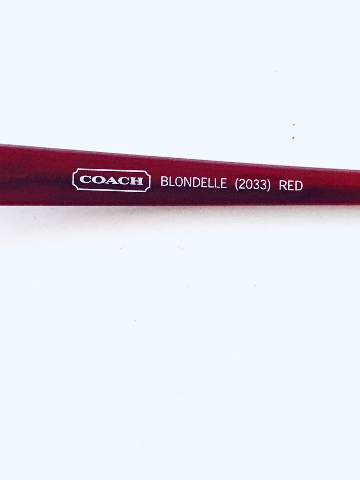 Coach Red Clear Rectangular Glasses W Flex Temple Blondelle 2033 47 16 130