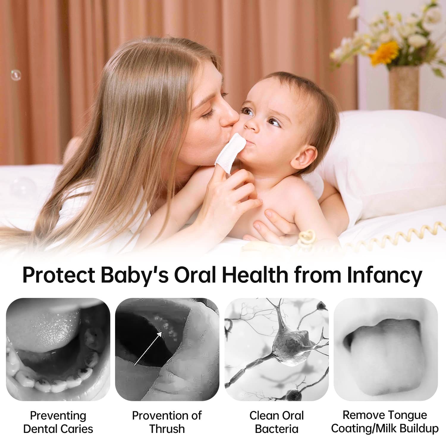 Toddler & Baby Dry Wipes, Premium 0-36 Months Tooth and Gum Wipes, Upgrade To…