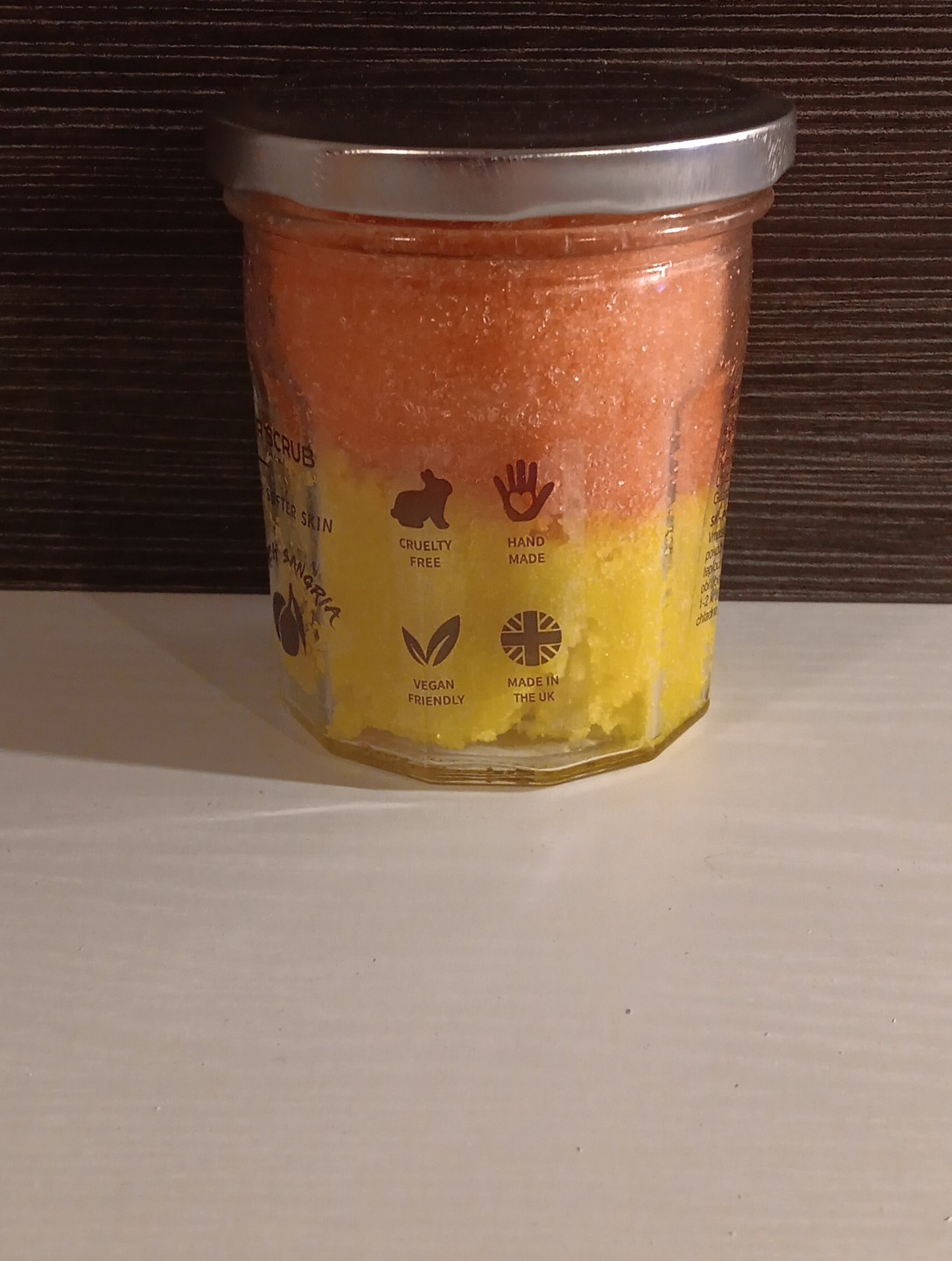 Handmade Body Scrub Peach Sangria From The United Kingdom.we Sell Luxury Soaps!!