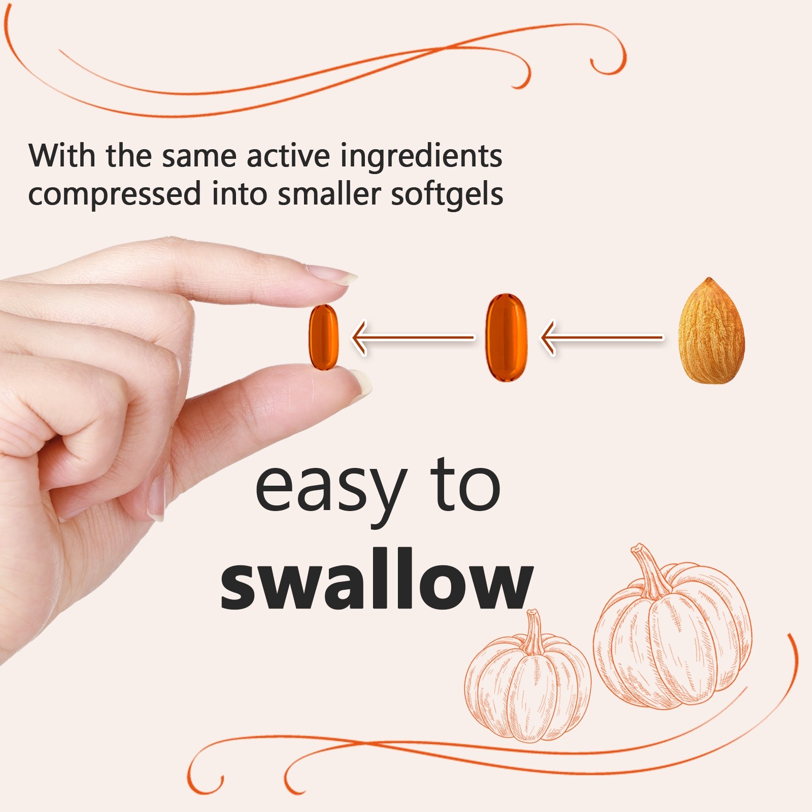Pumpkin Seed Oil Saw Palmetto 4000mg Softgels Natural Prostate Support Free ship
