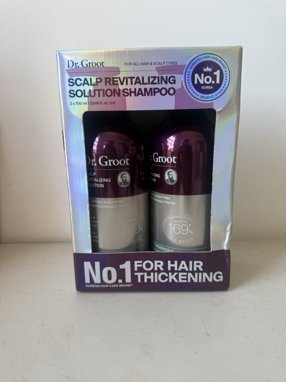 Dr. Groot Scalp Revitalizing Solution Shampoo Set, Hair Thickening 2x700ml