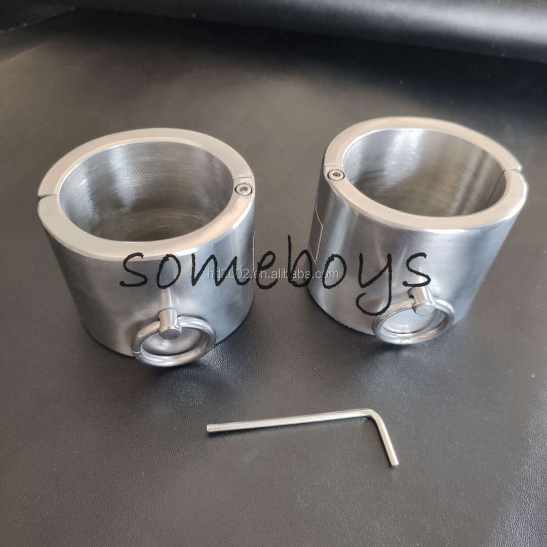 6CM High Quality Stainless Steel Handcuffs Bondage Restraint Device for Couple