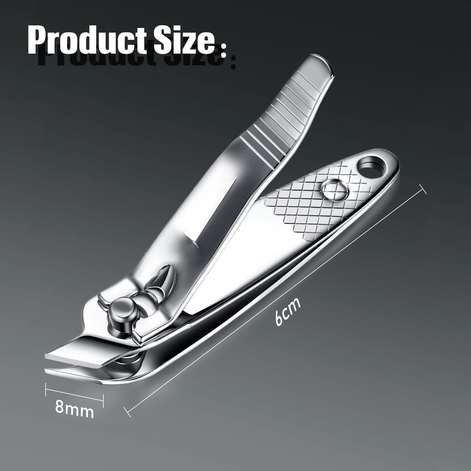 12 Pcs Nail Clippers for Women Slanted Edge Metal Side As Picture Show