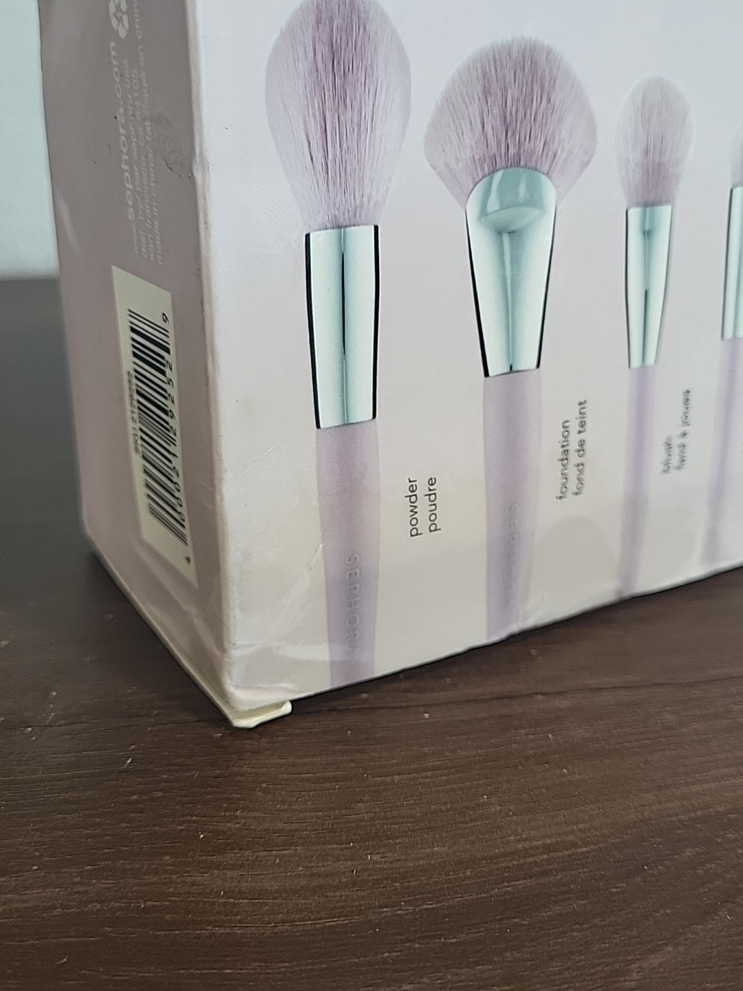 SEPHORA COLLECTION Skin Perfecting 5 Pc Brushes w/Collagen Damaged Stained Box