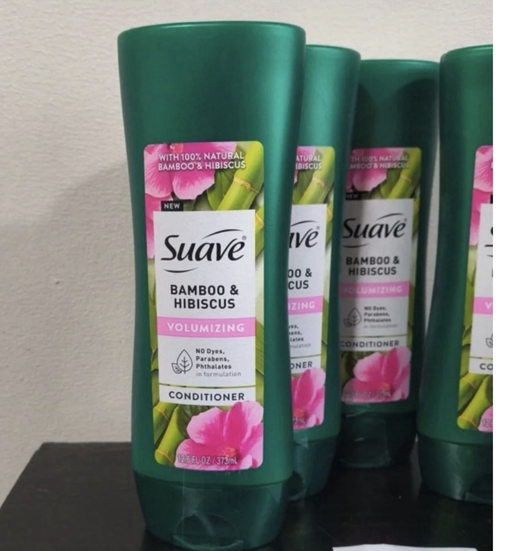 Suave Bamboo & Hibiscus Volumizing Conditioner, 12.6 Fl Oz (Pack of 1), N/A