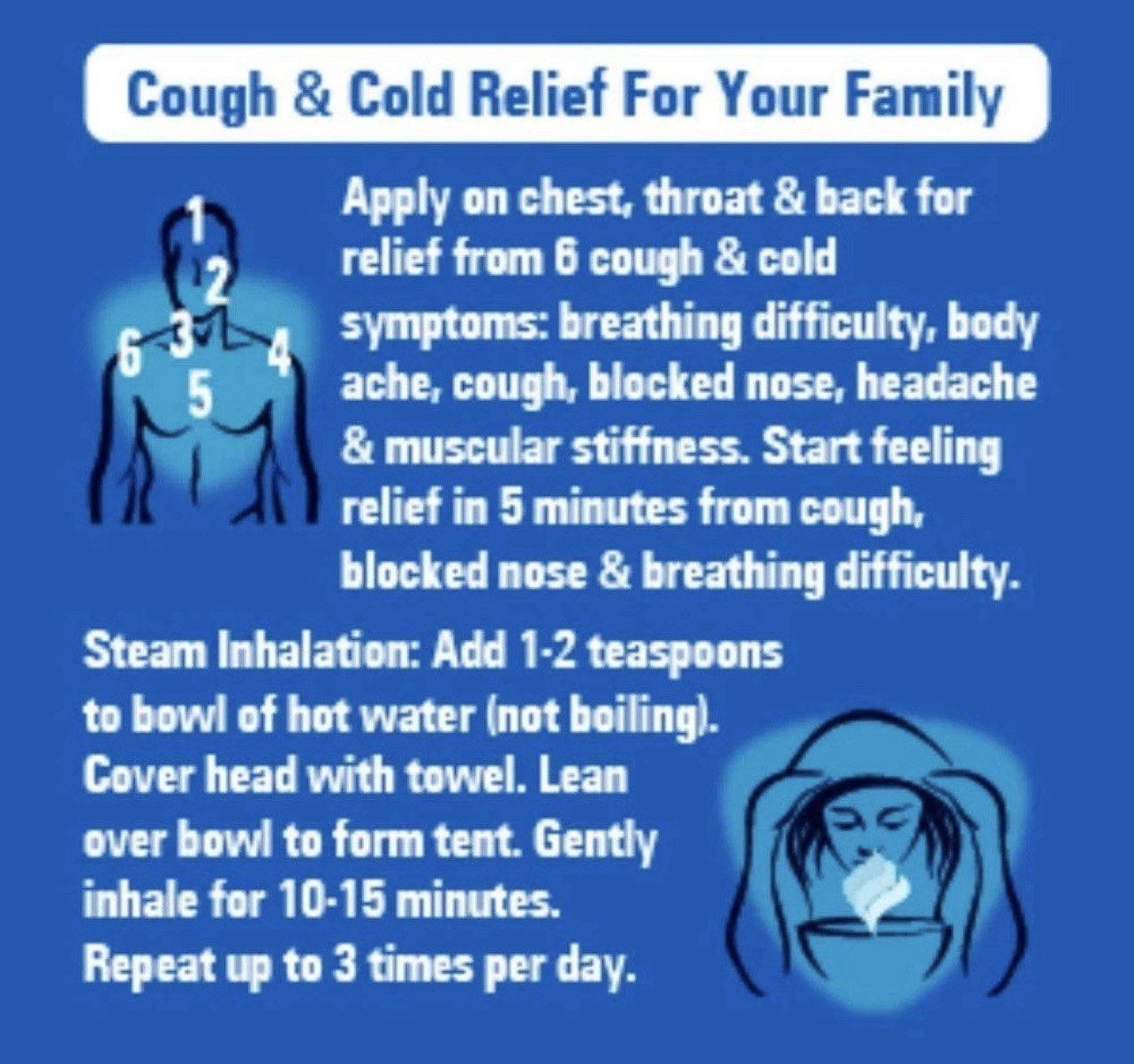 Vicks Vaporub 50ml Relief From Cold, Cough, Blocked Nose, Headache (pack of 3)