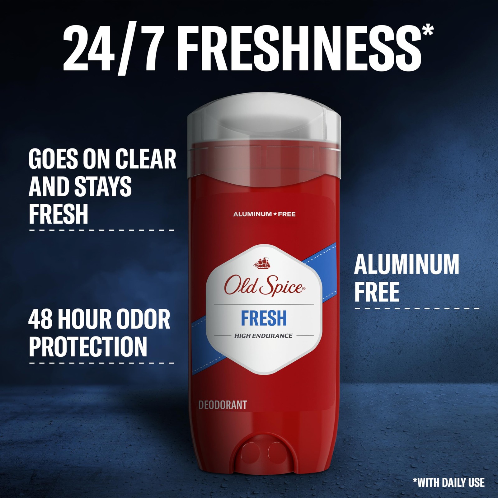 Old Spice Aluminum Free Deodorant for Men, High 3 Ounce (Pack of 2)