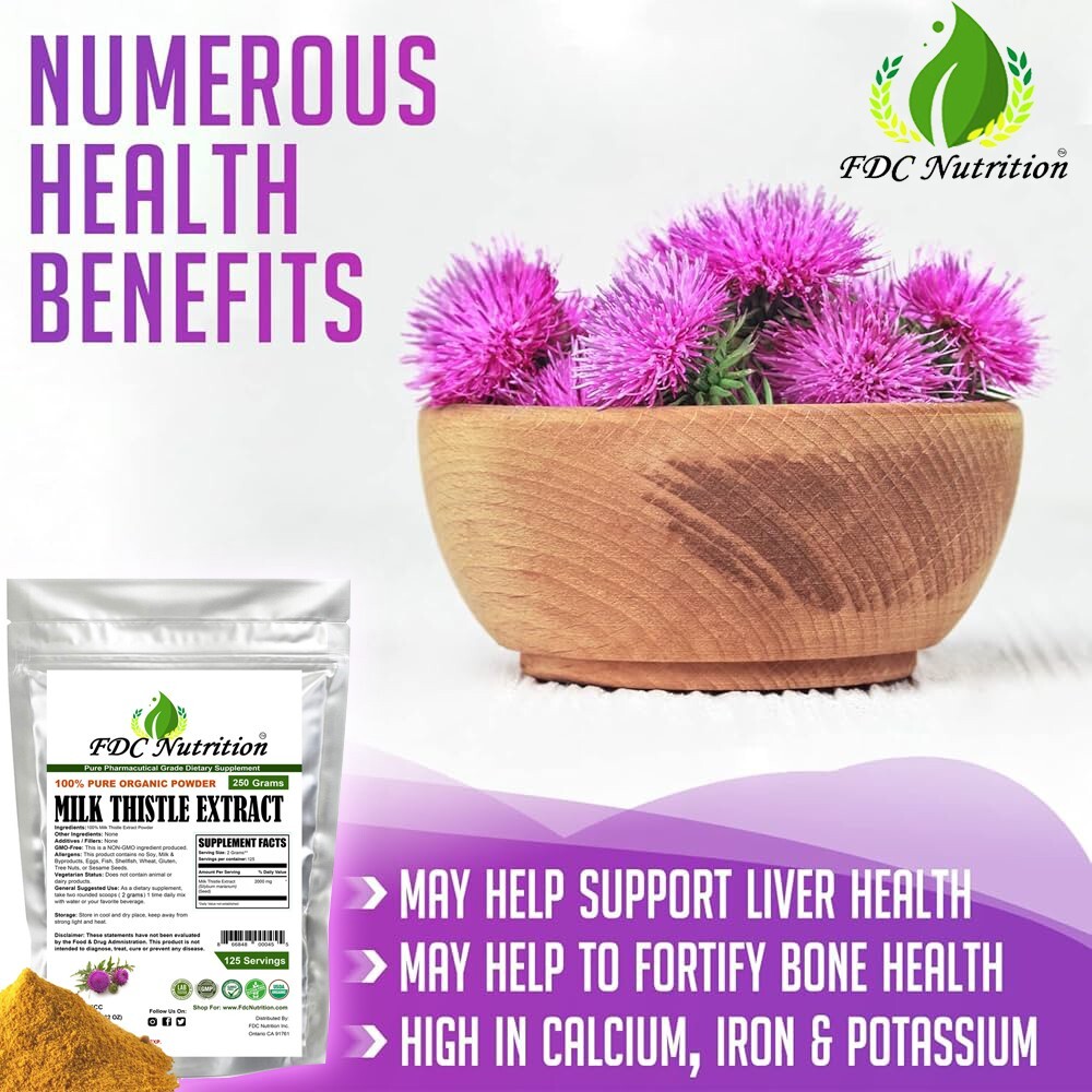 FDC NUTRITION Milk Thistle Extract Powder 8.8 oz