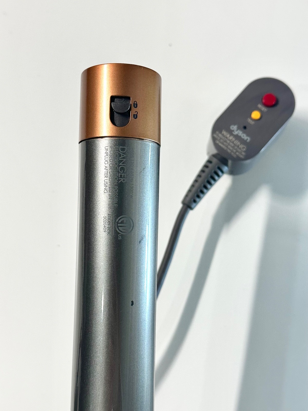 Genuine Dyson Hair Dryer Airwrap Multi Styler Nickel/Copper Wand Only, (USED)