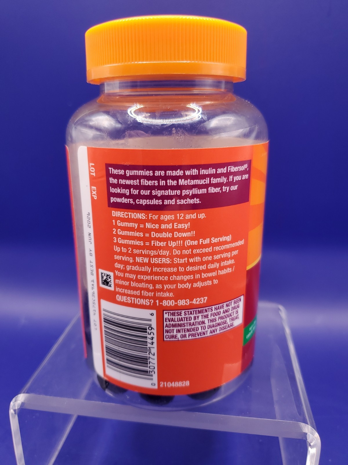 Metamucil Fiber + Probiotic Prebiotic Gummies Bloating Relief 60Ct Exp 06/26